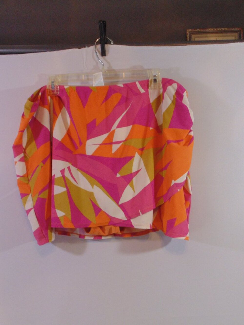 Kona Sol Women’s Multicolored Abstract Pattern Swim Skirt Size 2XL (20/22)